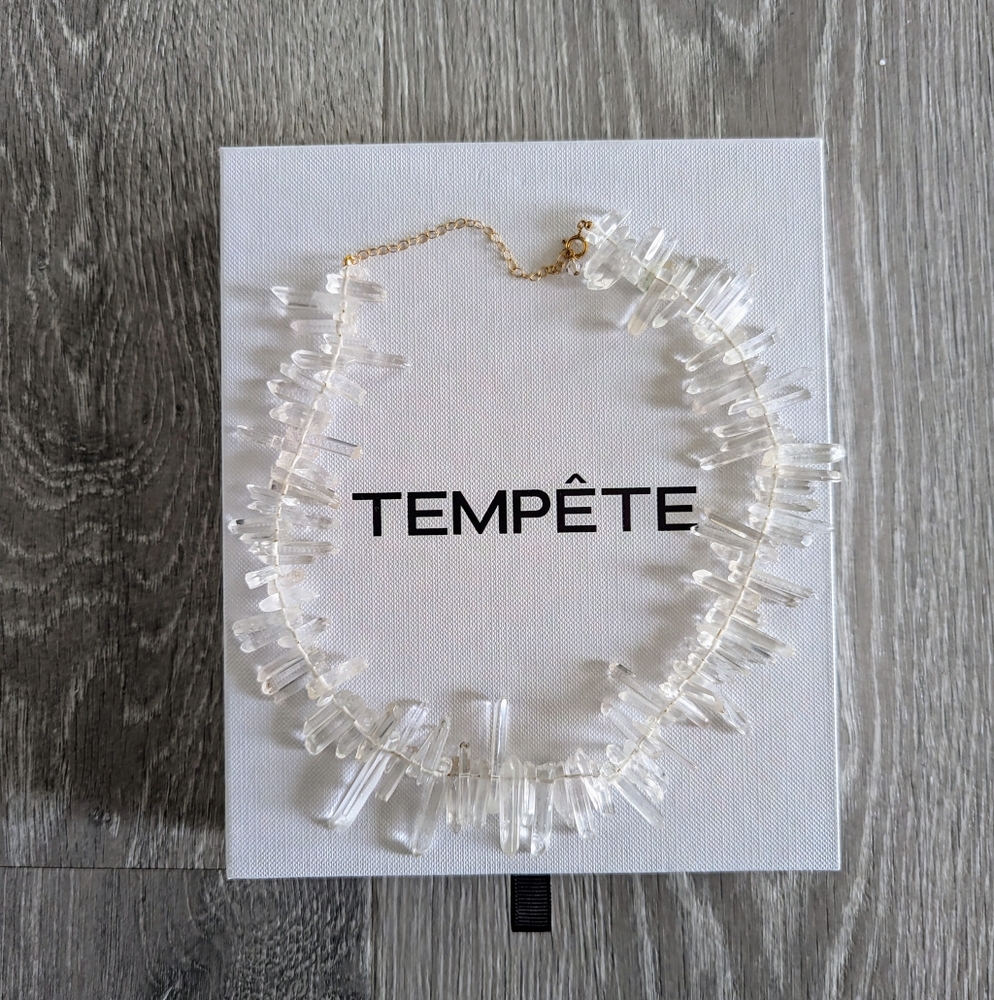 TEMPÊTE Raw Crystal Choker Necklace